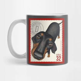 Cute Dachshund Doxie Dog looking innocent Mug